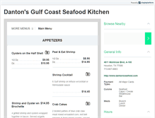 Tablet Screenshot of dantonsseafood.com